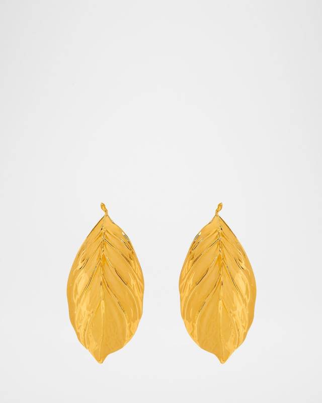 Large Leaf Statement Earrings